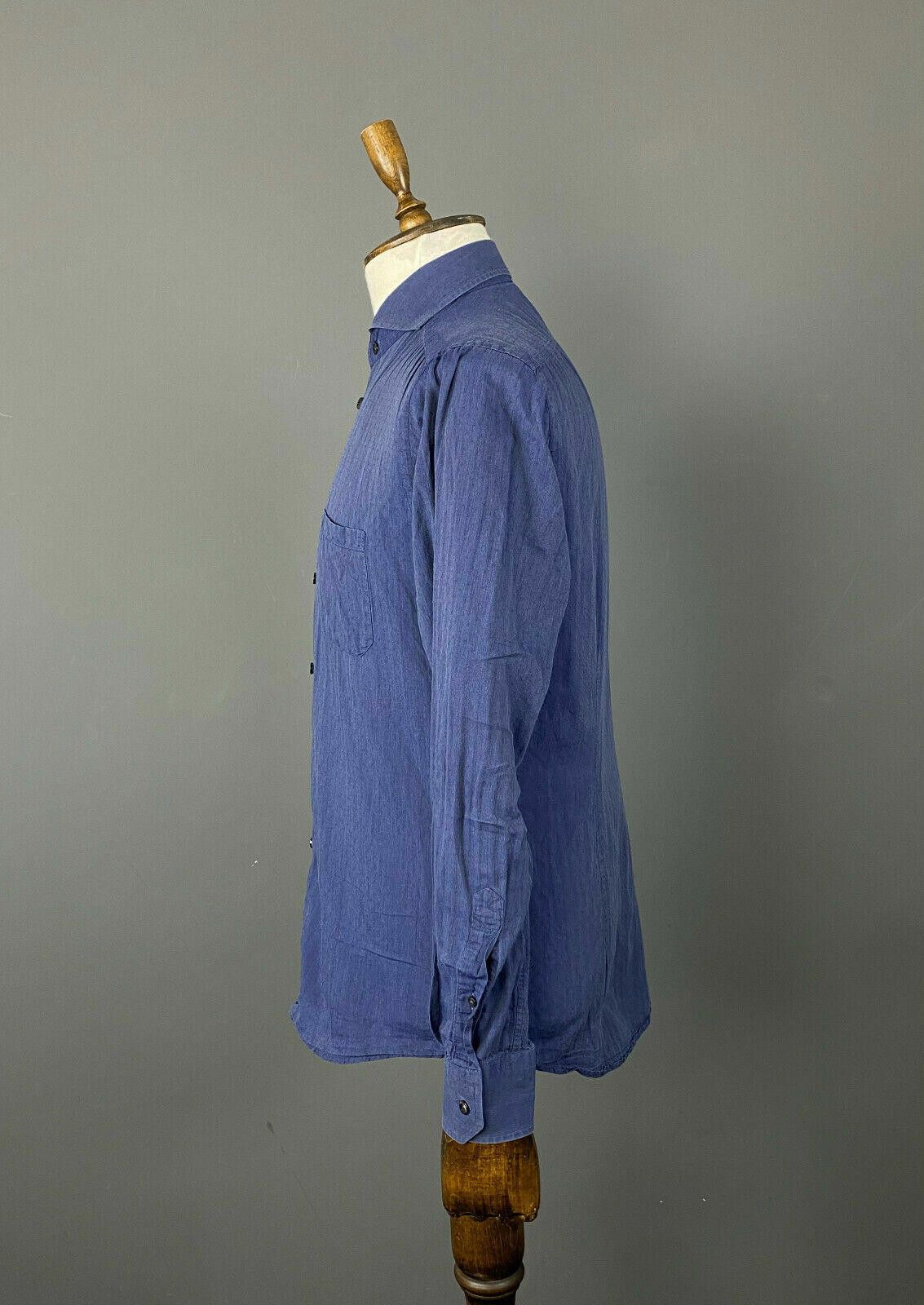 Eton Men ETON Slim Fit Blue Long Sleeve Button Up Shirt Size 41 Size US M / EU 48-50 / 2 - 5 Thumbnail