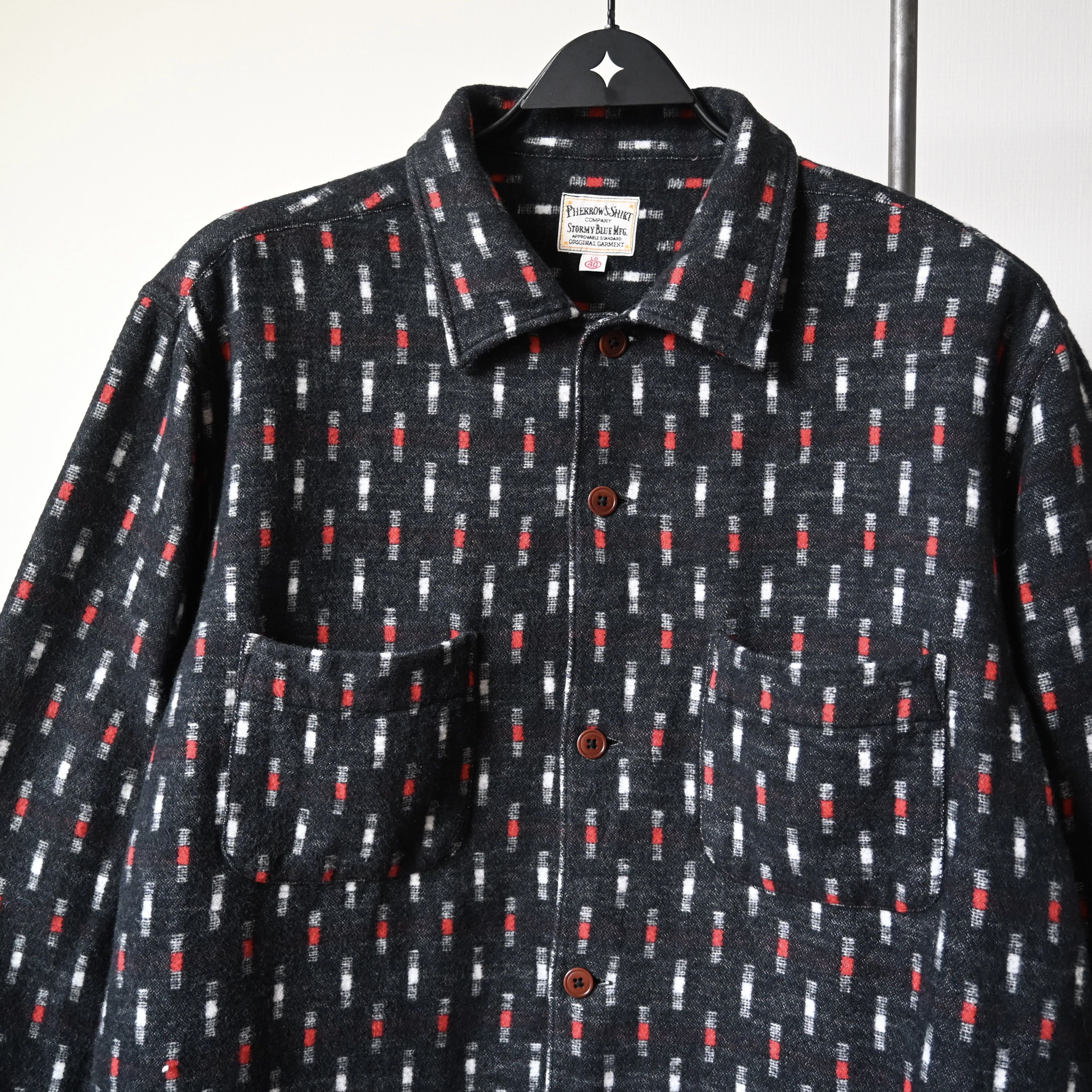 Pherrow's Pherrow's dobby fleeced cotton square shirt, made in Japan Size US L / EU 52-54 / 3 - 6 Thumbnail