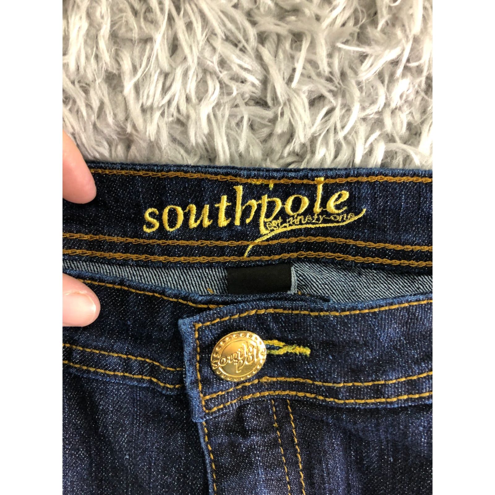 Southpole VINTAGE Southpole Accented Womens Size 13 Mid Rise Bootcut Medium Wash Blue Denim Jeans Size 34" / US 12 / IT 48 - 7 Thumbnail