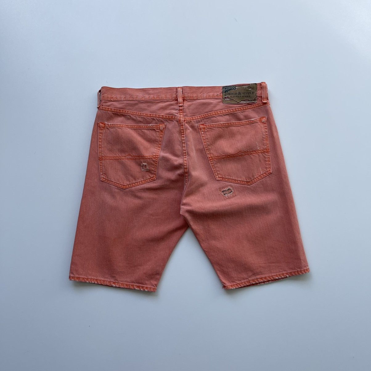 Denim & Supply Ralph Lauren × Polo Ralph Lauren × Ralph Lauren Ralph Lauren Denim & Supply Distressed Denim Slim Fit Shorts Size US 36 / EU 52 - 3 Thumbnail