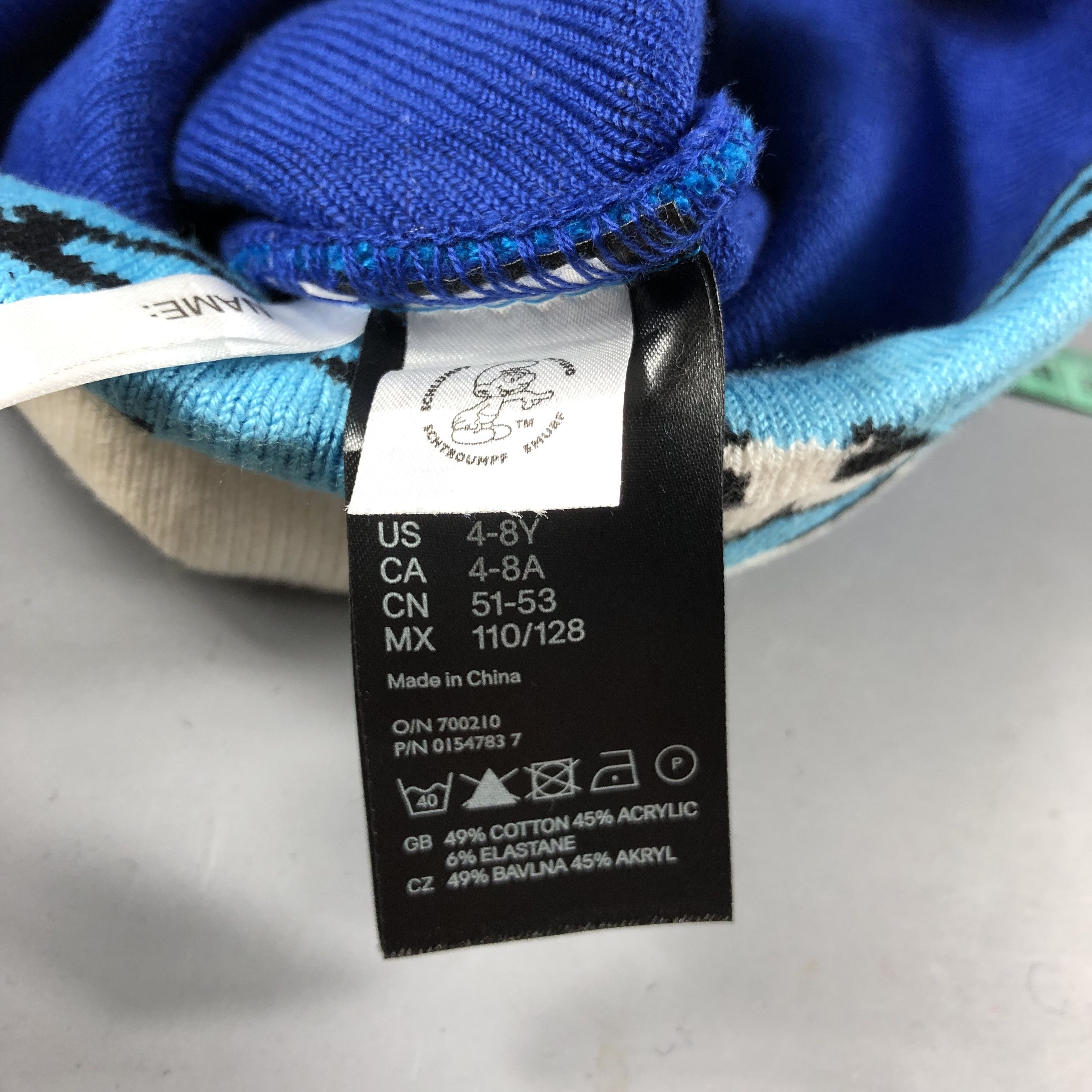 H&M Smurf Cotton Beanie Snowcap Snow Hat B718 Size ONE SIZE - 4 Thumbnail