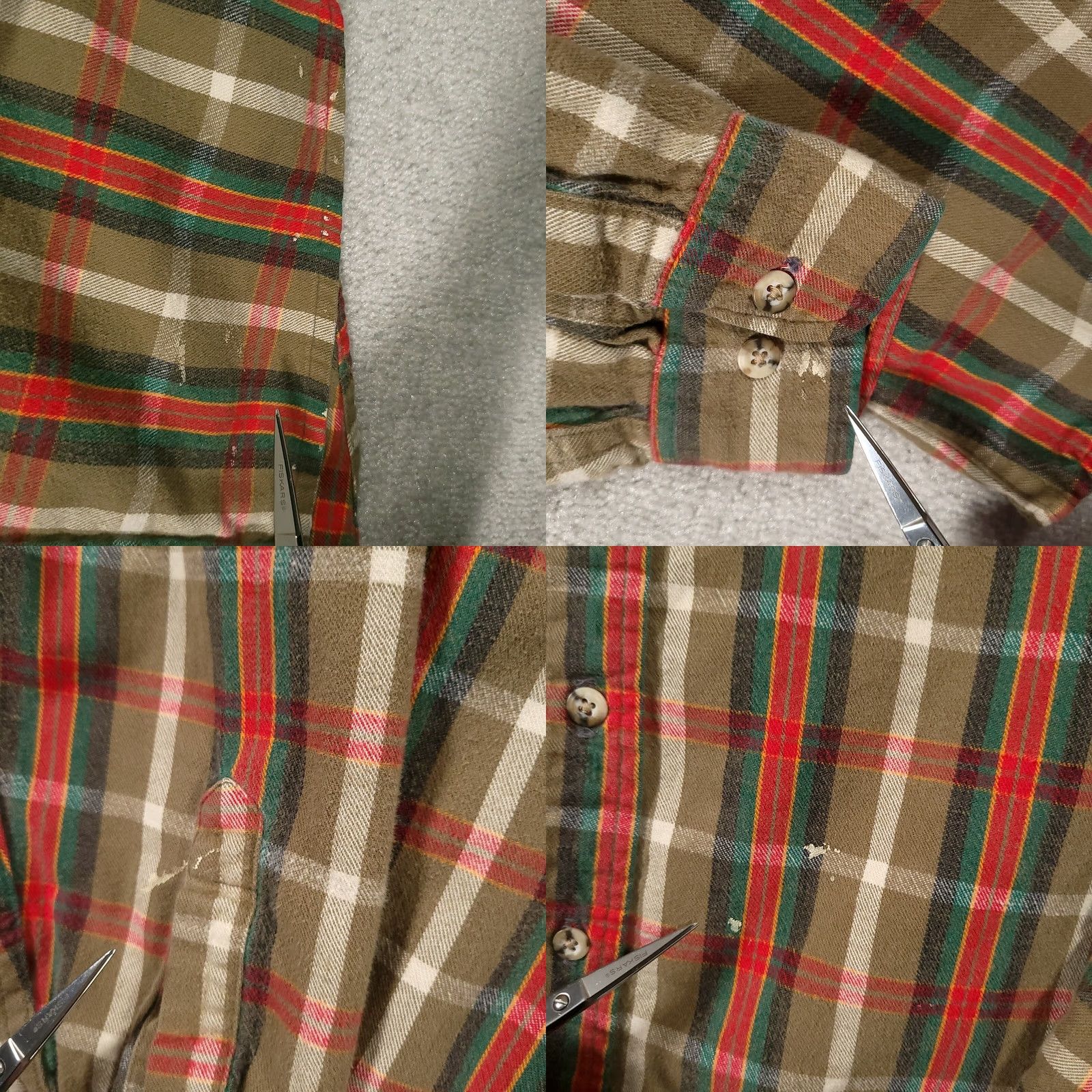 Vintage VINTAGE OshKosh B’Gosh Flannel Shirt Plaid Green Re Mens MT Tall Grunge Size US M / EU 48-50 / 2 - 8 Thumbnail