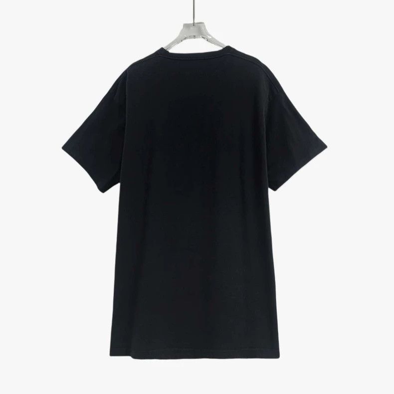 Balenciaga Balenciaga Black monogrammed embroidered cotton crew neck Size US M / EU 48-50 / 2 - 2 Thumbnail