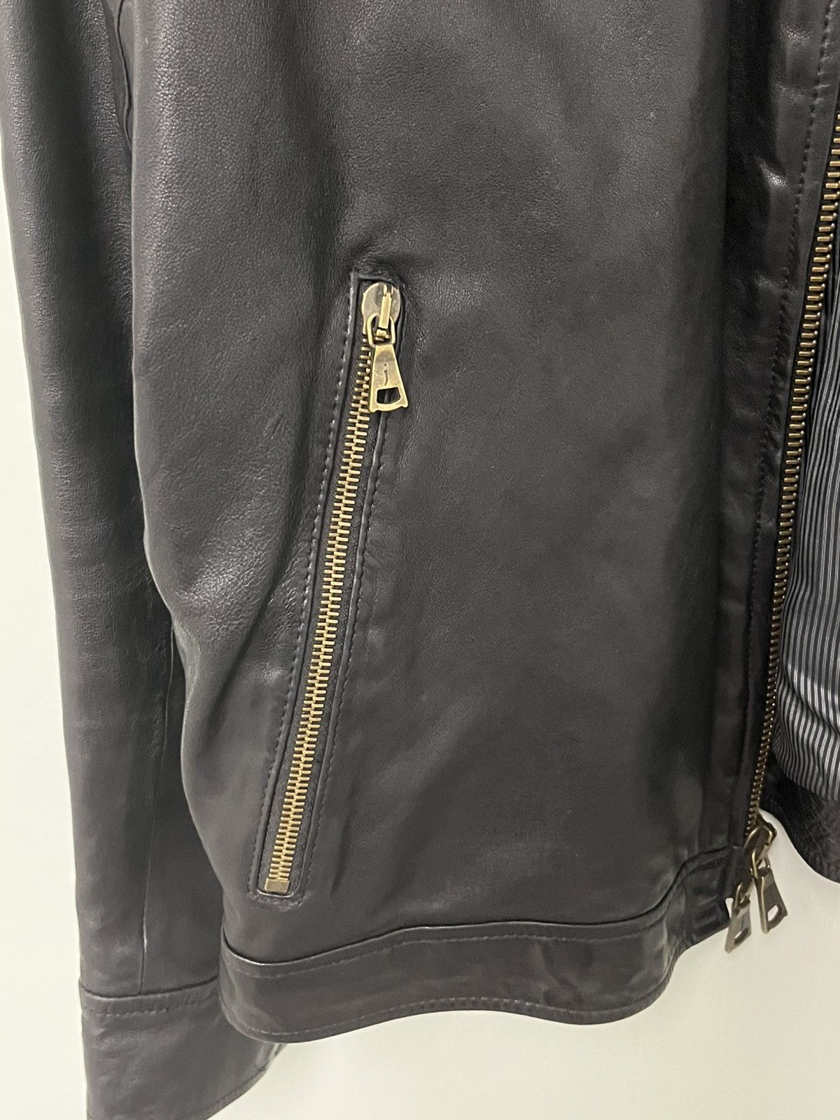 John Varvatos York Leather Jacket EU 56 USA 46 Size US XL / EU 56 / 4 - 12 Thumbnail