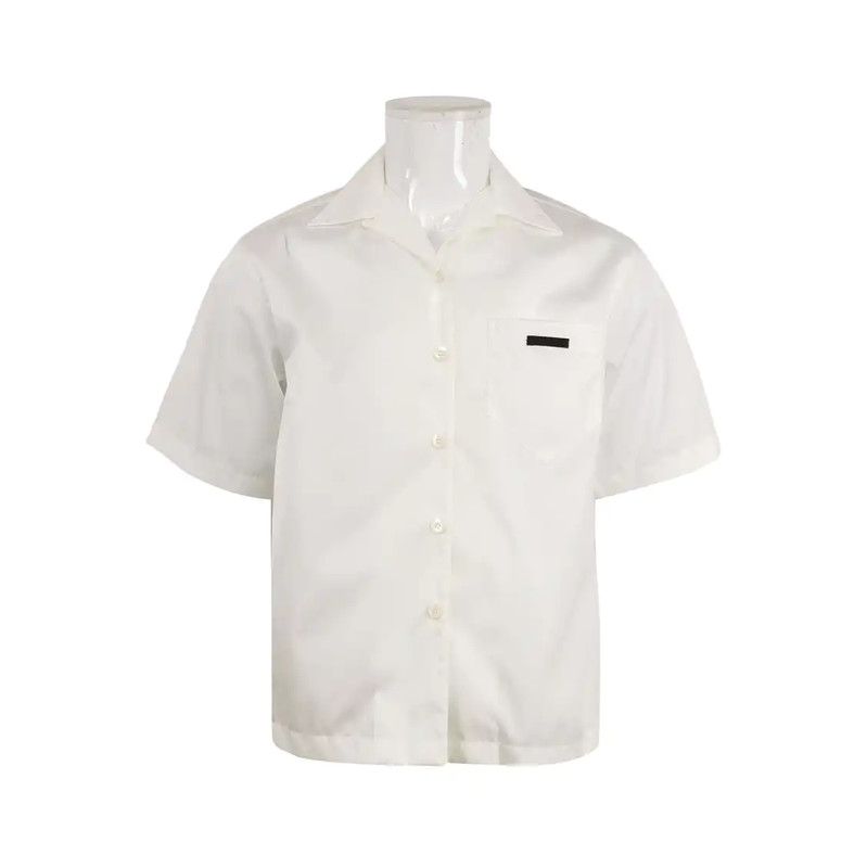 Prada Prada Men's Short Sleeve Embroidered Logo Shirt Size US M / EU 48-50 / 2 - 1 Thumbnail