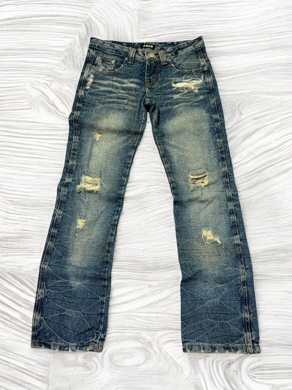Hysteric Glamour Distressed Anap Low Raise Claw Mark Junya Watanabe Denim Size US 28 / EU 44 - 1 Thumbnail