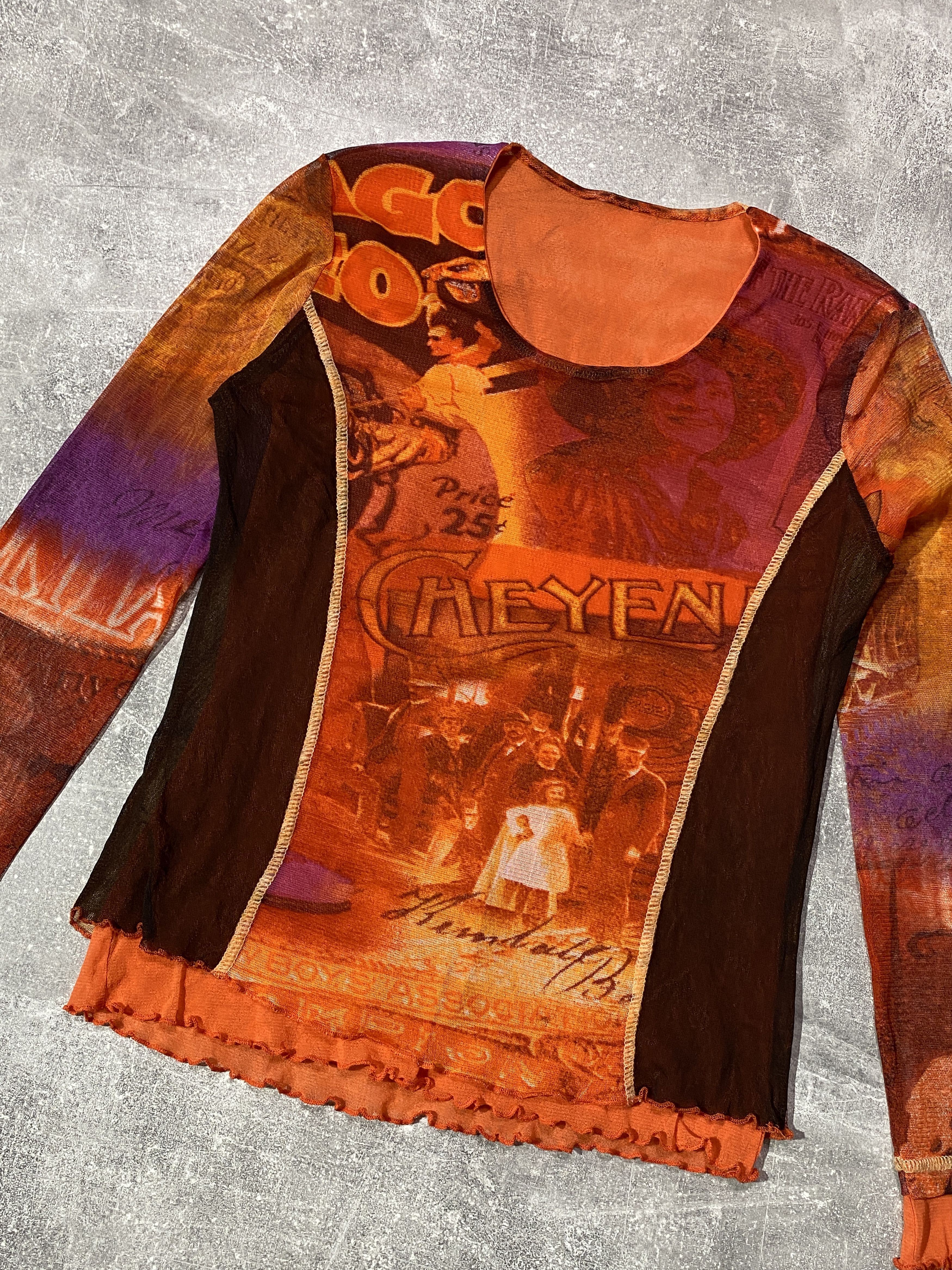 Vintage Vintage 90s Mesh Printed Western Oklahoma Opium Tee Size M / US 6-8 / IT 42-44 - 4 Thumbnail