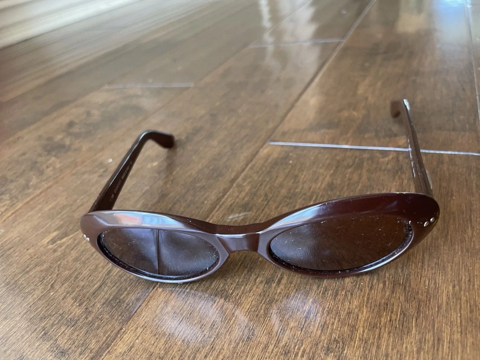 Gucci × Vintage Gucci Sunglasses GG2413/N/S Brown Y2K Oval Size ONE SIZE - 7 Thumbnail