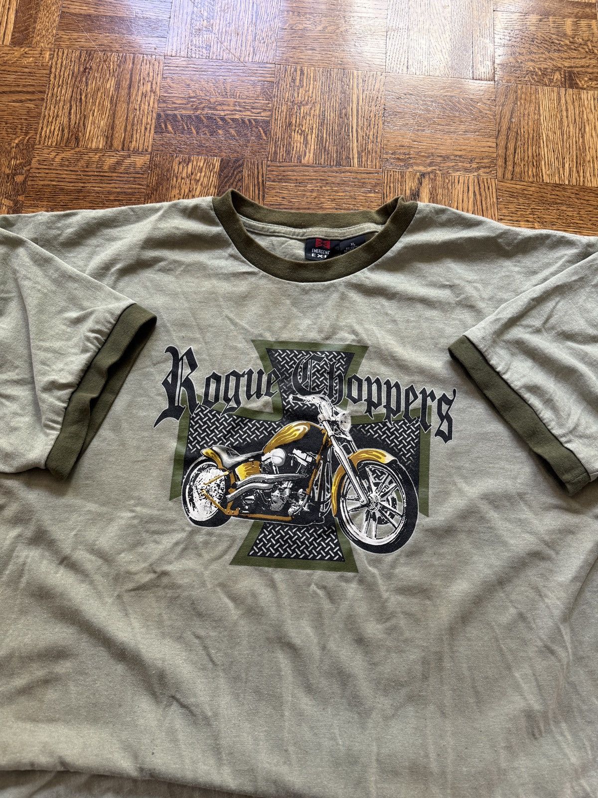 Vintage Vintage Y2K Rogue Choppers Ringer Graphic Tee Size US XL / EU 56 / 4 - 1 Thumbnail