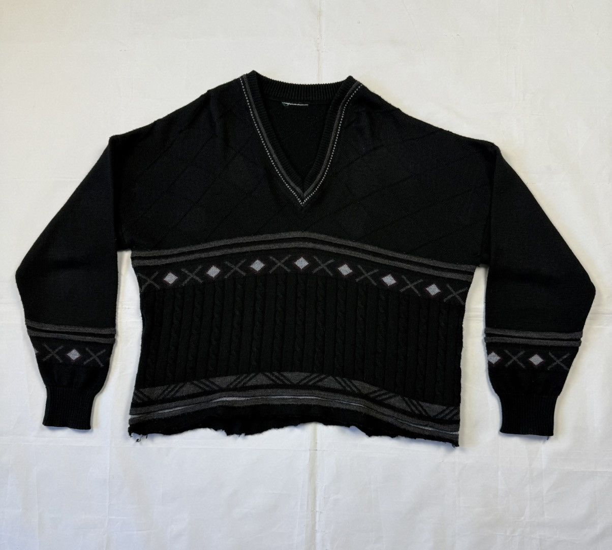 Japanese Brand × Vintage Vintage Cropped Knit Sweater Size US XL / EU 56 / 4 - 1 Thumbnail