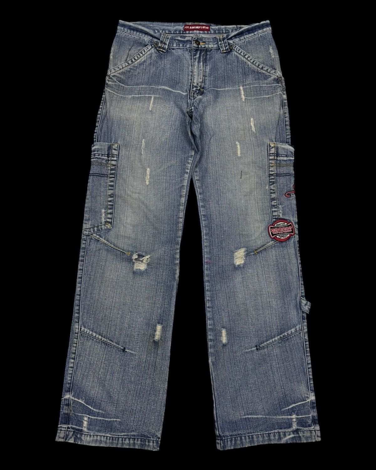 If Six Was Nine 🔥RARE BAGGY JEANS FOX JEANS MULTI POCKET SKATER PANTS Size US 34 / EU 50 - 3 Thumbnail