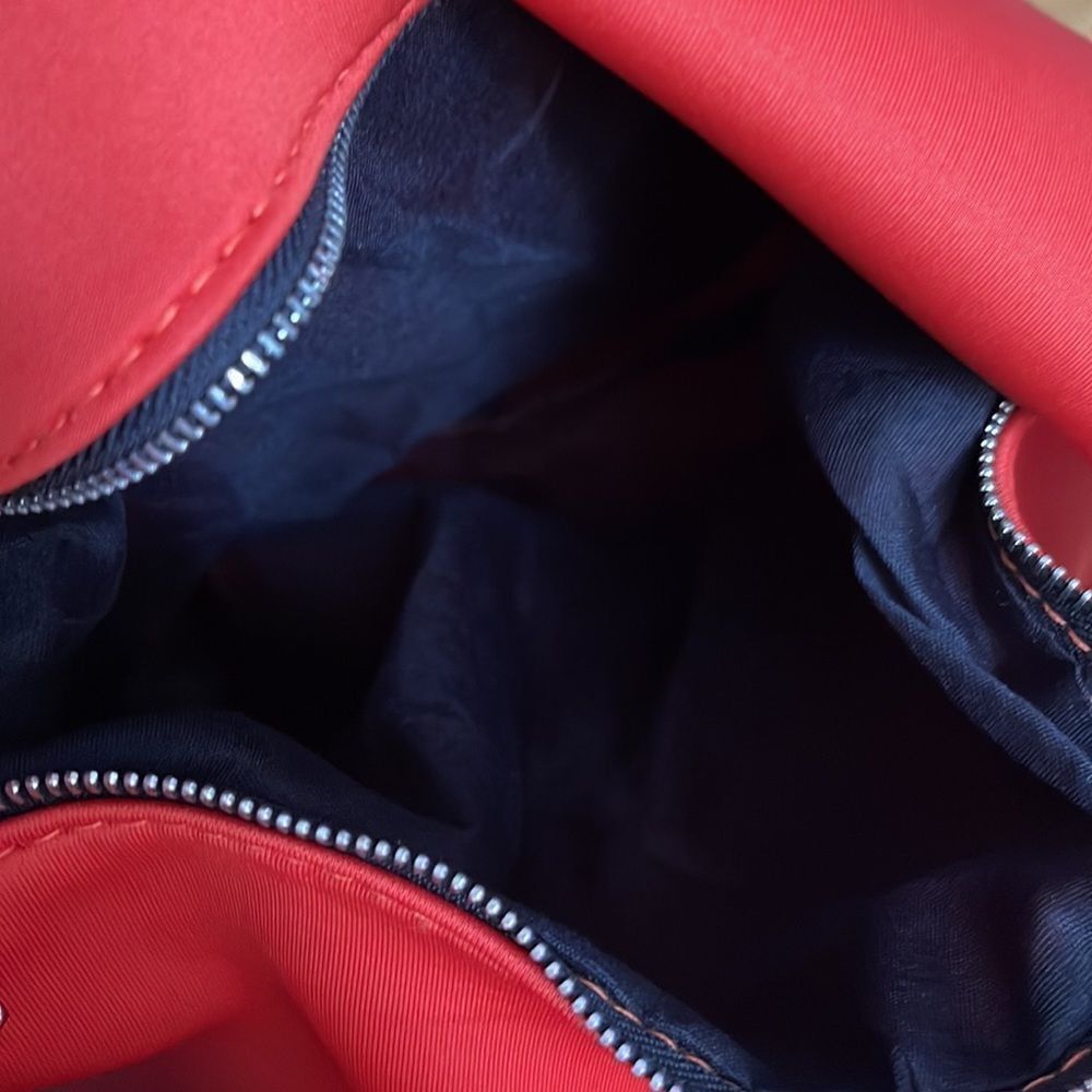 Other Orange scuba fabric zipper closure large bow strap shoulder Size ONE SIZE - 4 Thumbnail