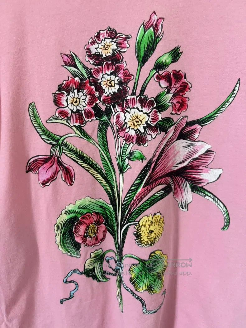 Gucci Gucci Pink round-neck floral short sleeves Size S / US 4 / IT 40 - 3 Thumbnail