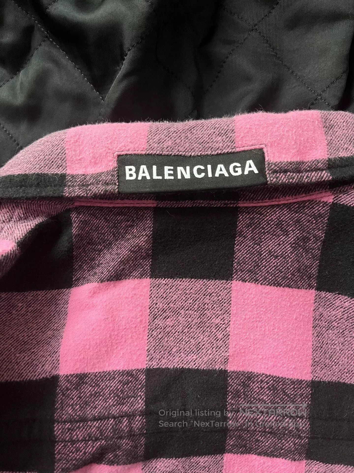 Balenciaga Balenciaga Logo Check Long Sleeve Shirt. Size US XS / EU 42 / 0 - 3 Thumbnail