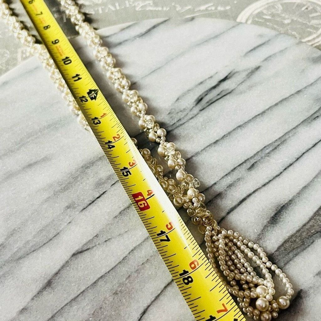 Vintage Vintage Faux Pearl Cluster Beaded Necklace Cream Size ONE SIZE - 6 Thumbnail