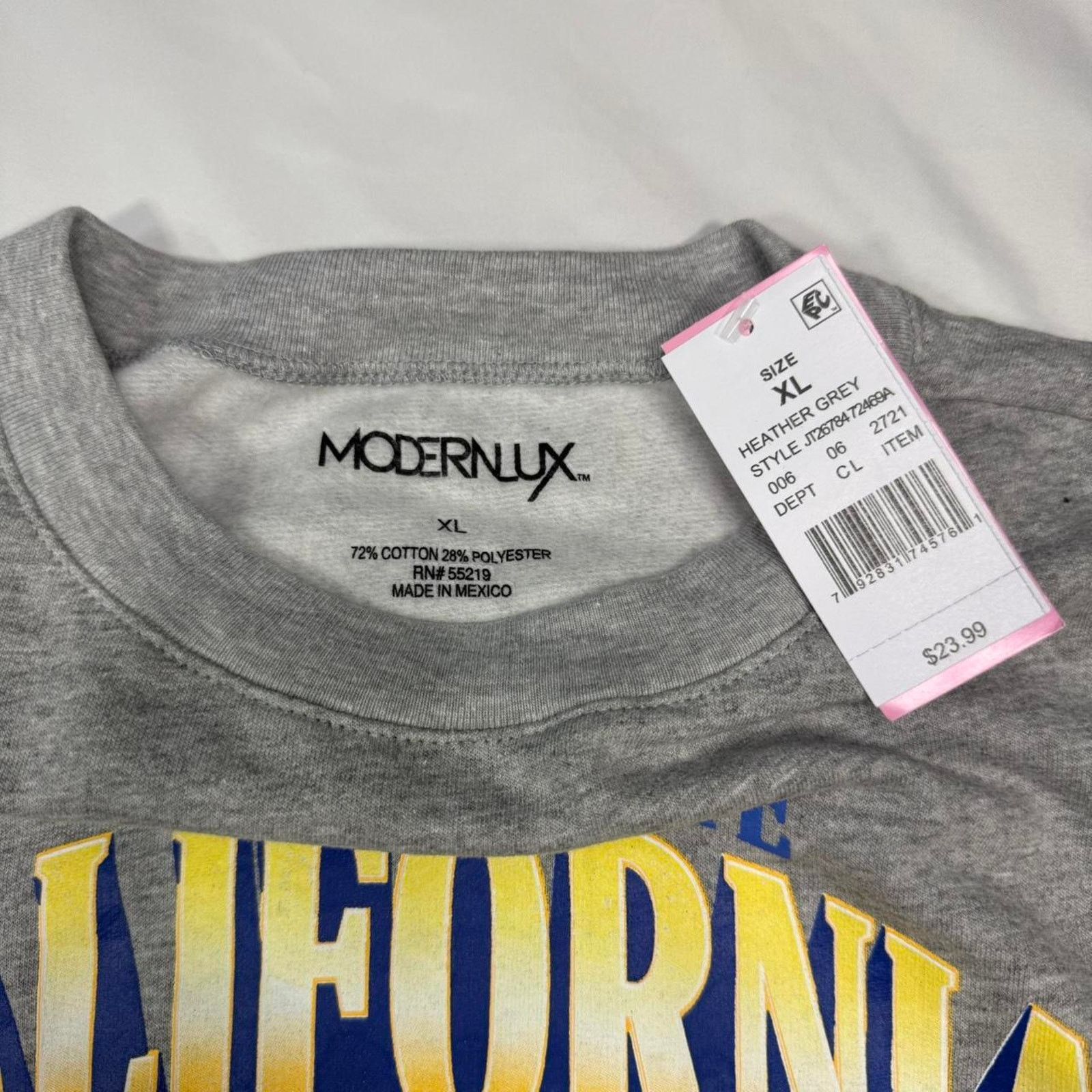 Fabletics Women's California Champs Cropped Fleece Graphic Sweatshirt Size XL / US 12-14 / IT 48-50 - 3 Thumbnail