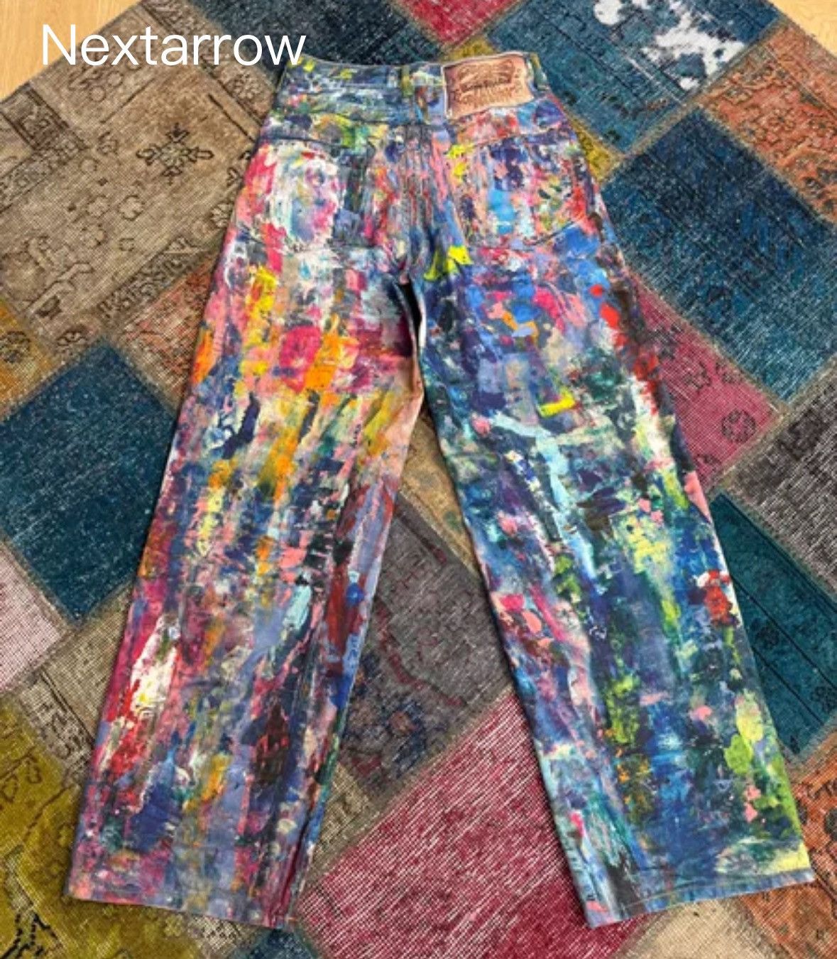 Acne Studios Acne studios Baggy color low-waisted wide-leg pants Size US 34 / EU 50 - 2 Thumbnail