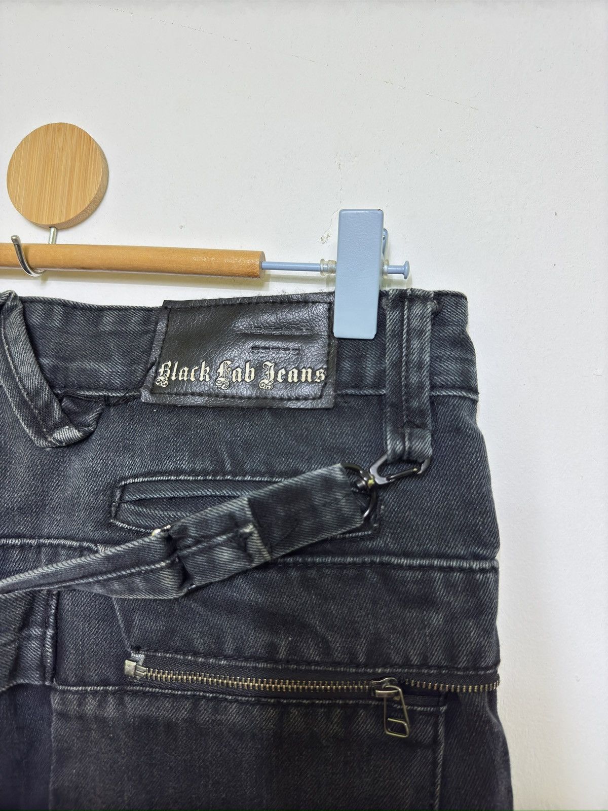 Black Lab Jeans Multi-Strap Bondage Style Denim