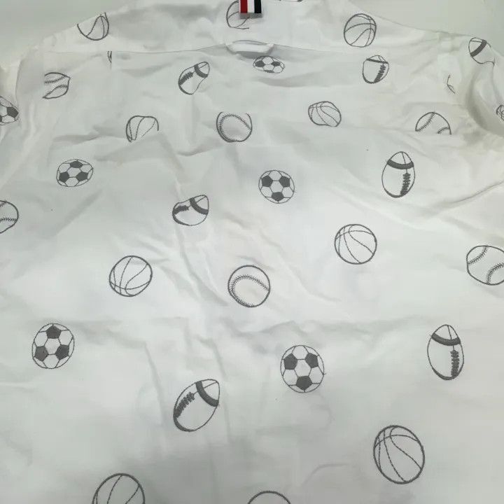 Thom Browne Thom Browne White Patterned Long Sleeve Shirt -2507 Size US S / EU 44-46 / 1 - 2 Thumbnail