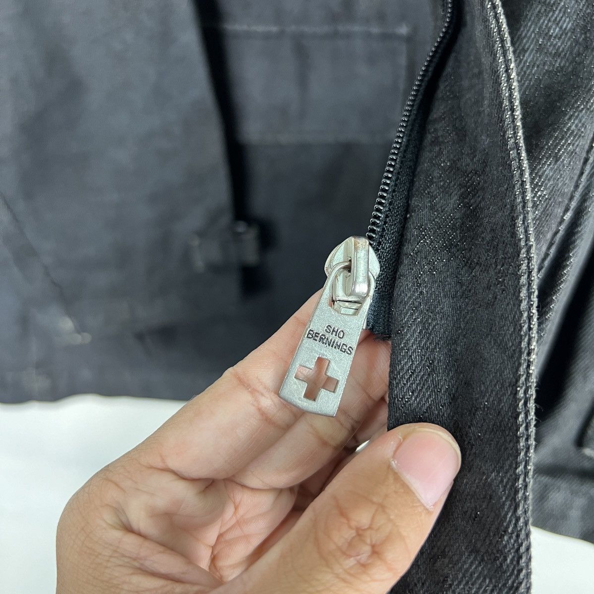 Japanese Brand 🔥 LGB BERNING SHO ABSTRACT DENIM JACKET Size US L / EU 52-54 / 3 - 14 Thumbnail