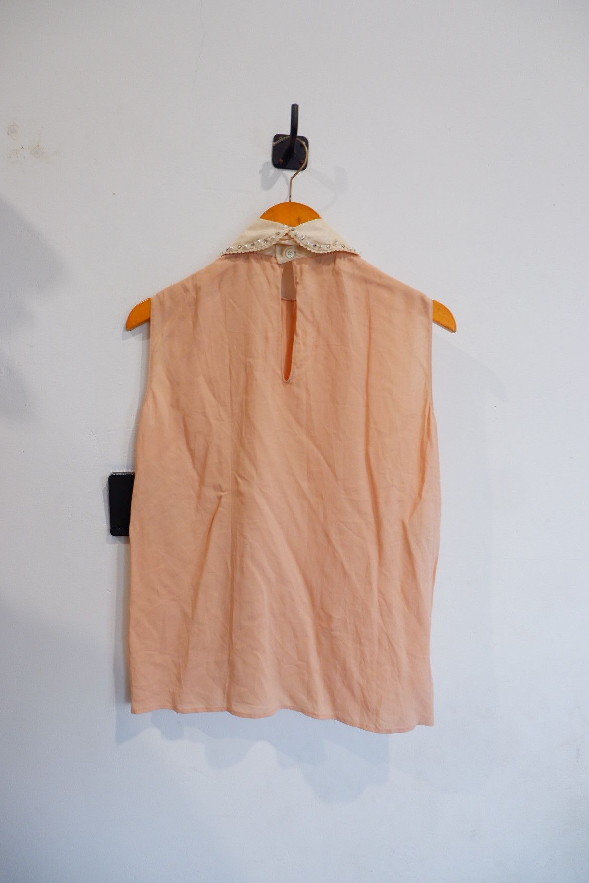 MIU MIU Beaded Silk Blouses Sleeveless