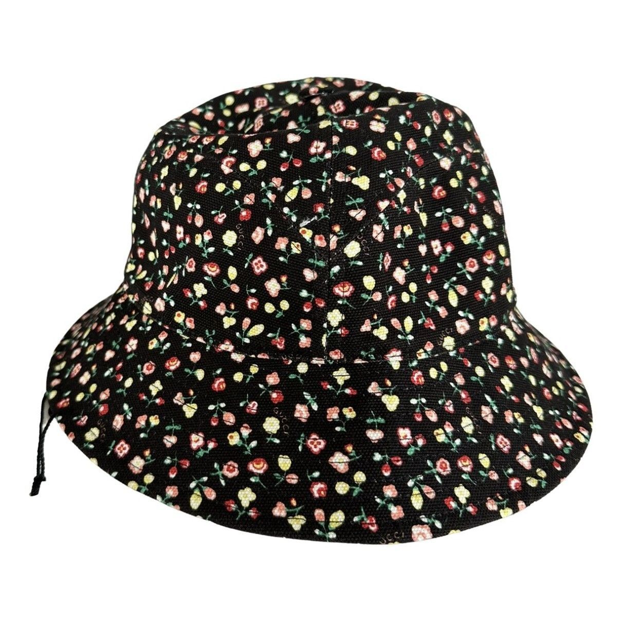 image of Black Cotton Gucci Hat, Women's