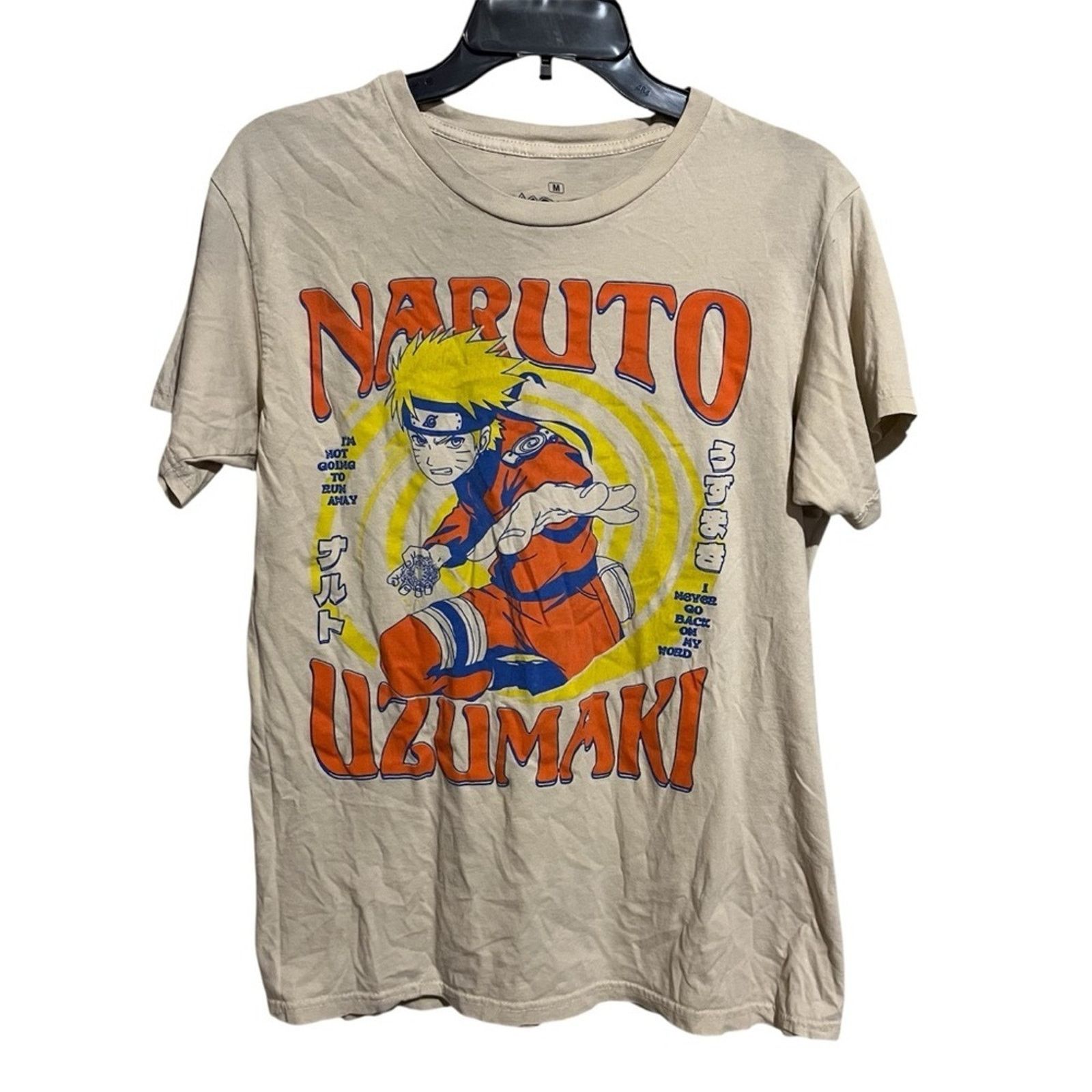 Ripple Junction Naruto Shippuden Naruto Uzumaki Anime Beige T-Shirt Size M Size US M / EU 48-50 / 2 - 1 Thumbnail