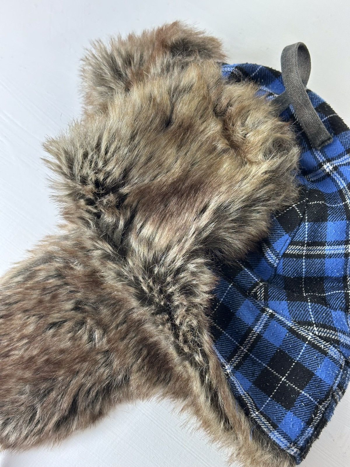 Hysteric Glamour × Vintage Crazy Y2K Mohair Fuzzy Hat Ushanka Punk Huge Size ONE SIZE - 7 Thumbnail