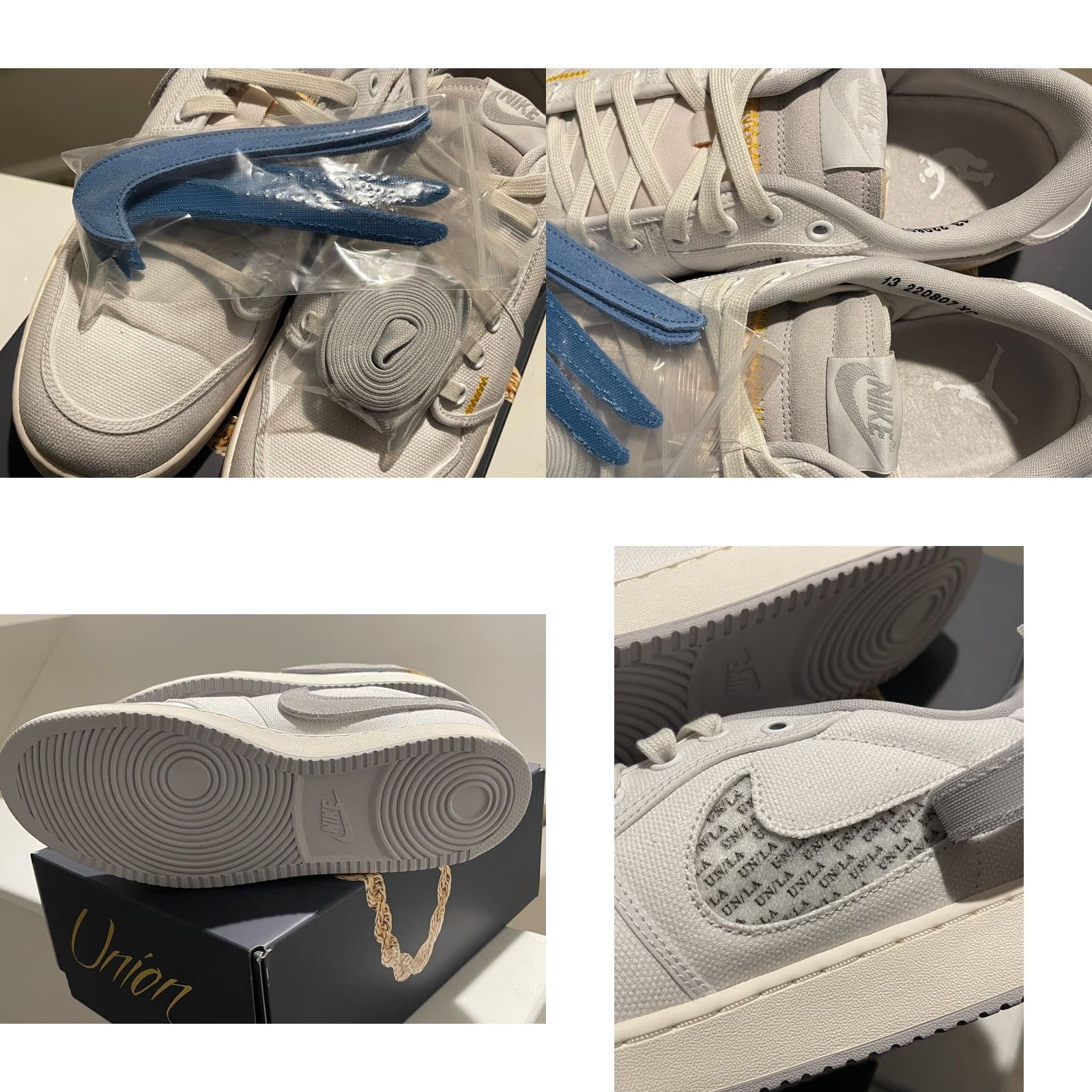 Jordan Brand Union X Air Jordan 1 Retro AJKO Low SP White Grey Sail DO8912-101 Size 13 Size US 13 / EU 46 - 8 Thumbnail