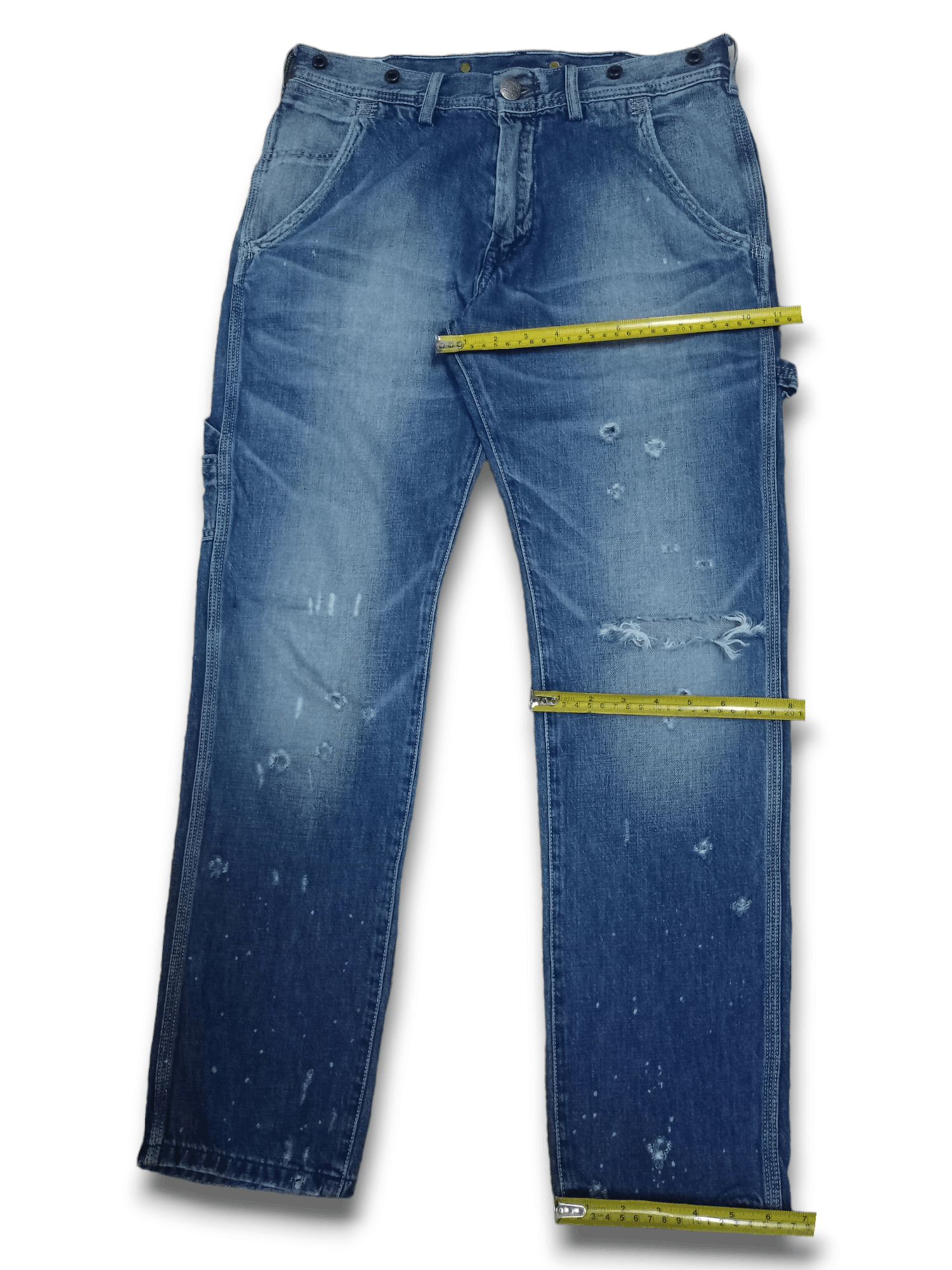 Japanese Brand Vintage Japanese Brand Painted Distressed Carpenter Jeans Size US 30 / EU 46 - 11 Thumbnail