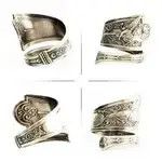 Japanese Brand Adjustable Angel Music Carved Spoon Ring Size ONE SIZE - 3 Thumbnail