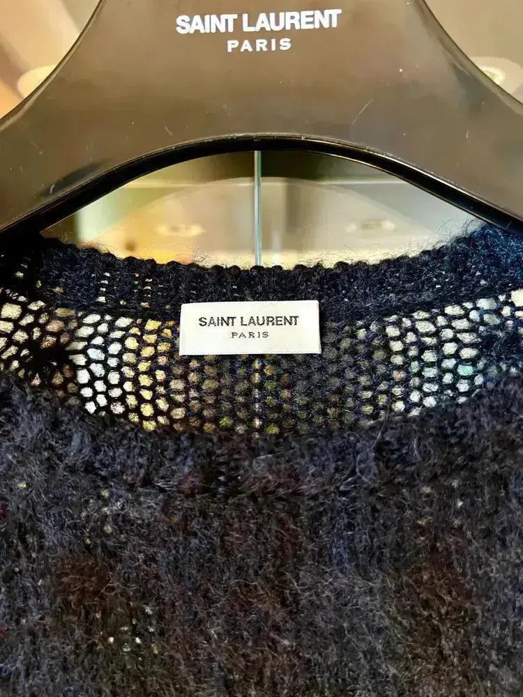 Saint Laurent Paris Saint Laurent Pairs 22AW Mohair Gold liner Knitwear-2507 Size US S / EU 44-46 / 1 - 3 Thumbnail