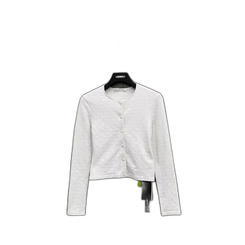 Alexander Wang Alexander Wang White Logo Textured Cardigan-yf Size US M / EU 48-50 / 2 - 1 Thumbnail