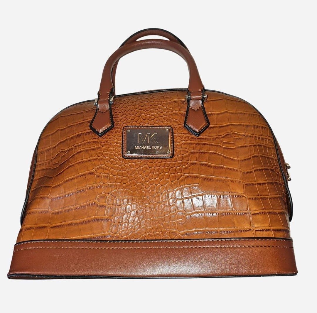 Michael Kors Michael Kors Brown croc-embossed leather handbag Size ONE SIZE - 2 Thumbnail