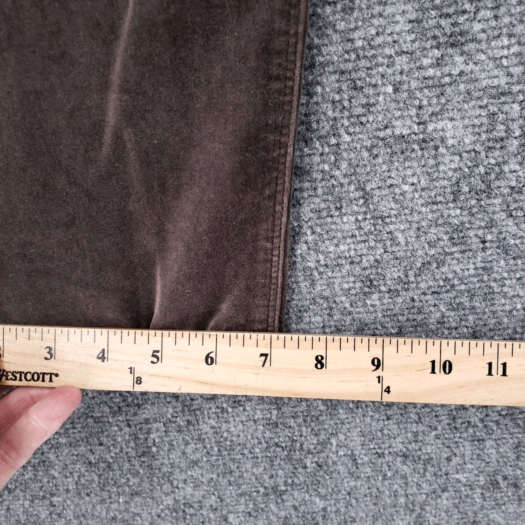 J. Jill J Jill Jeans Womens 16 Brown Velveteen Stretch Ankle High Rise 5 Pocket Zip Fly Size 38" / US 16 / IT 52 - 4 Thumbnail