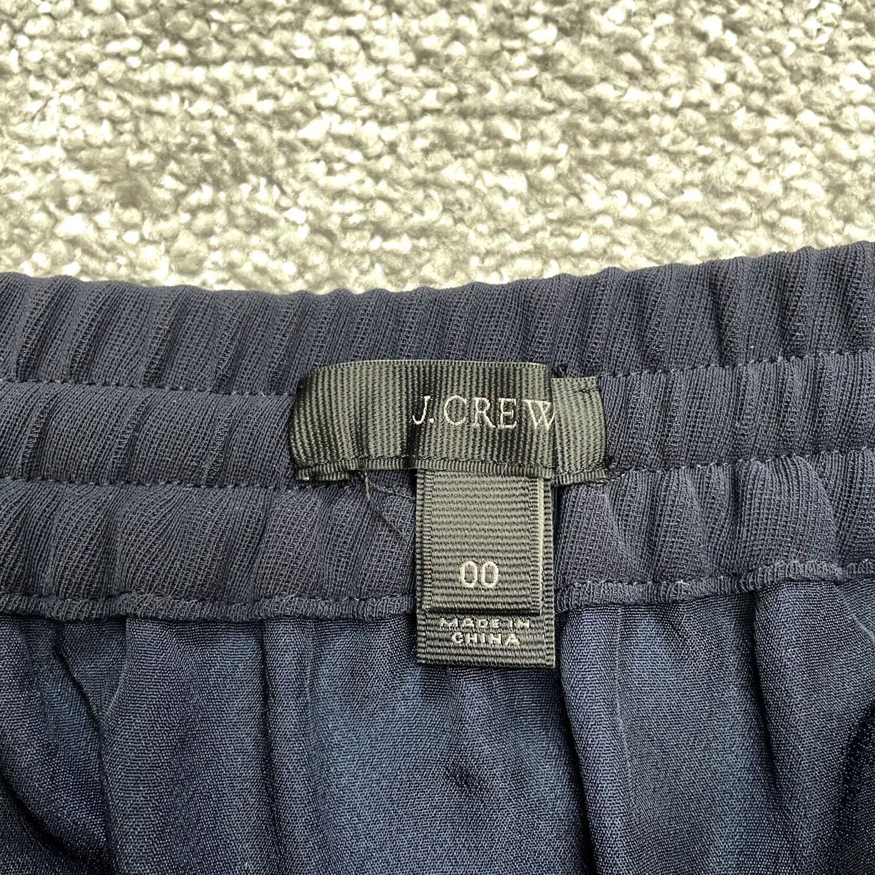 J.Crew J.Crew Skirt Womens 00 Navy Blue Elastic Waist Pockets Knee Length 26x18 Twill Regular Size 24" / US 00 / IT 34 - 5 Thumbnail