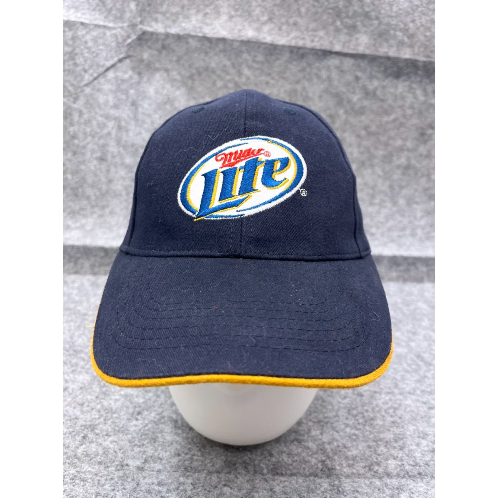 Vintage Acme Apparel Hat Baseball Cap Strap Back Adult One Size Blue Cotton Twill - Miller Lite - Casual Outdoor Beer Theme Mens Size ONE SIZE - 2 Thumbnail