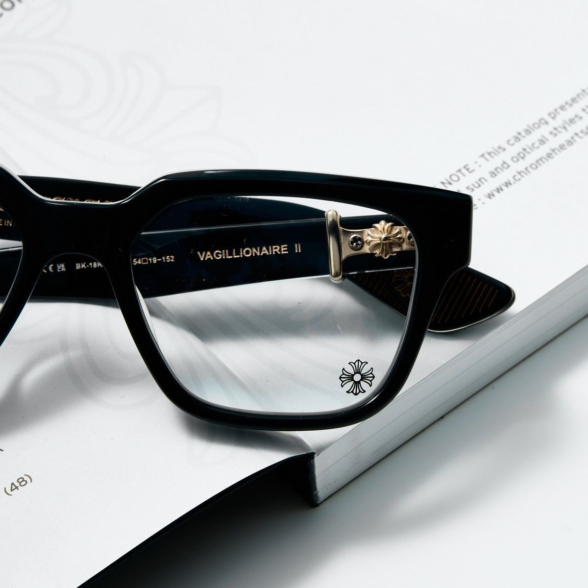 Chrome Hearts CHROME HEARTS VAGILLIONAIRE II BK - 18KGP DIAMOND 💎 GLASSES Size ONE SIZE - 4 Thumbnail