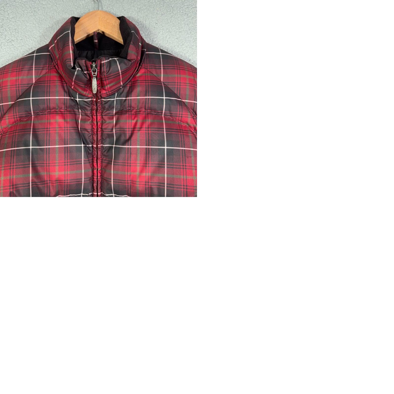 Eddie Bauer Eddie Bauer Puffer Vest Womens 1X Red Black Plaid Down Full Zip Vest Size XL / US 12-14 / IT 48-50 - 9 Thumbnail