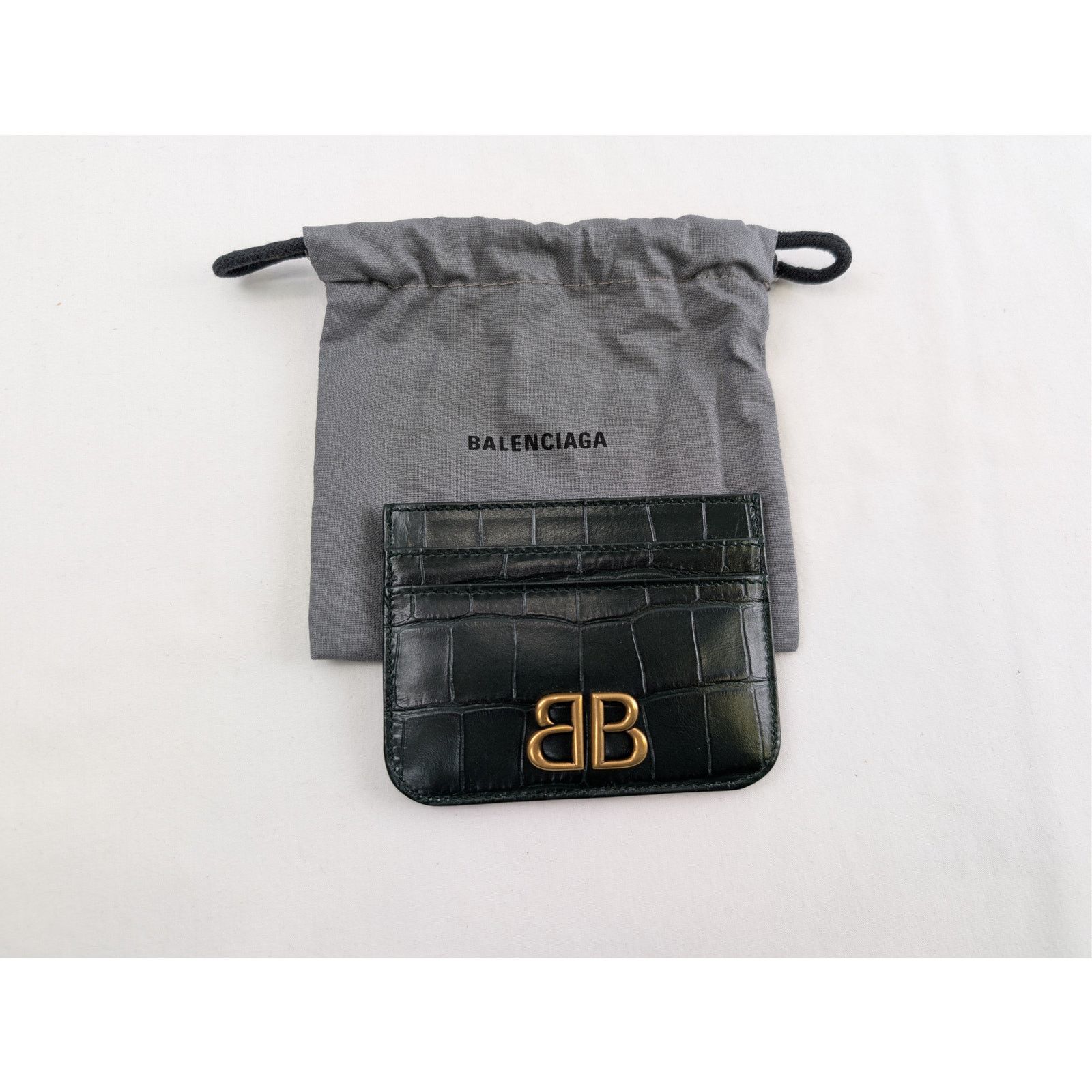 Balenciaga o1rshd1 Size: OS / Puffy Croc Embossed Monaco Card Holder Size ONE SIZE - 1 Thumbnail