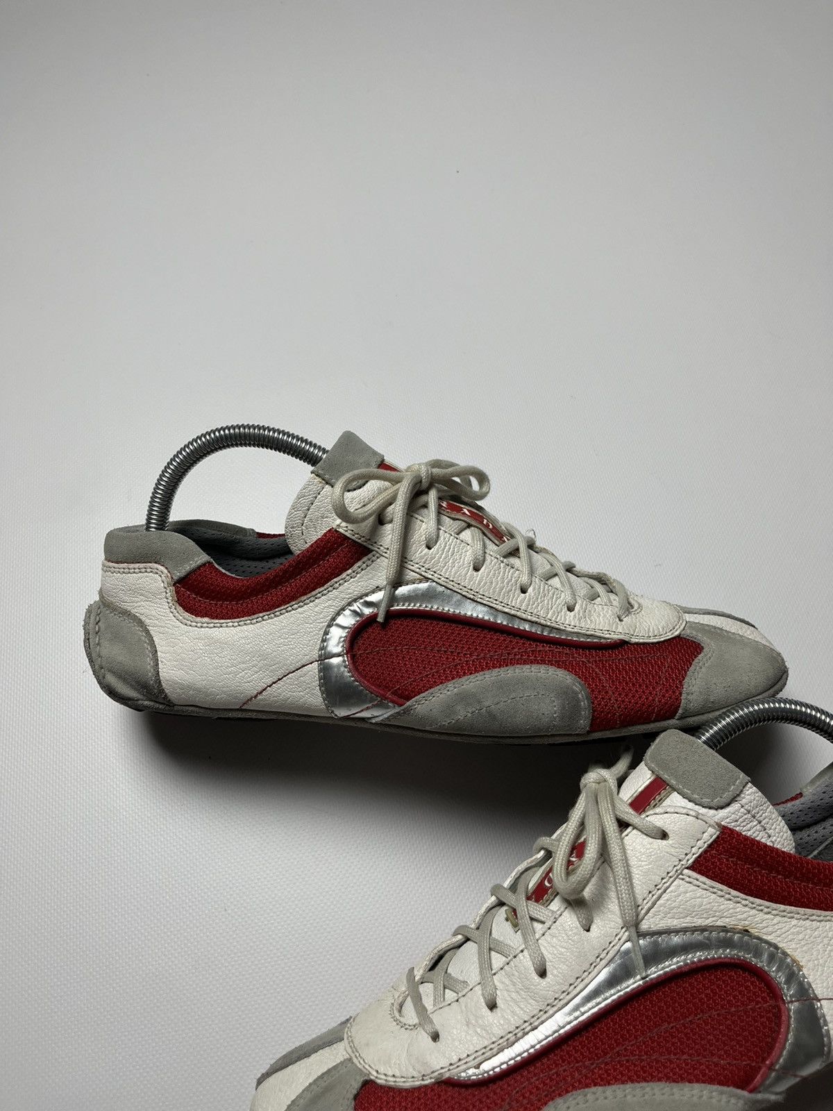 Prada Prada Sport Monte Carlo Red Mesh & Leather Sneakers Low Size US 9 / EU 42 - 3 Thumbnail