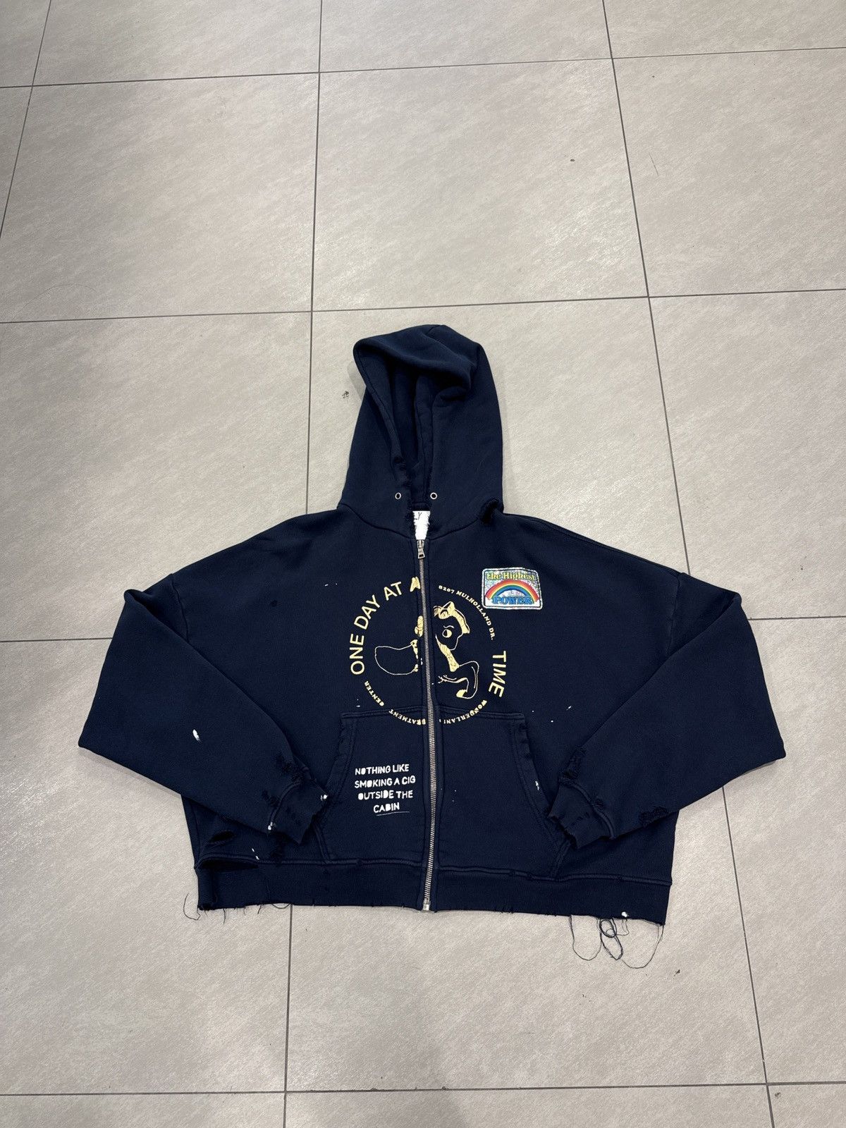 Paly Hollywood Paly Hollywood Zanucks Zip Up Hoodie Light Blue