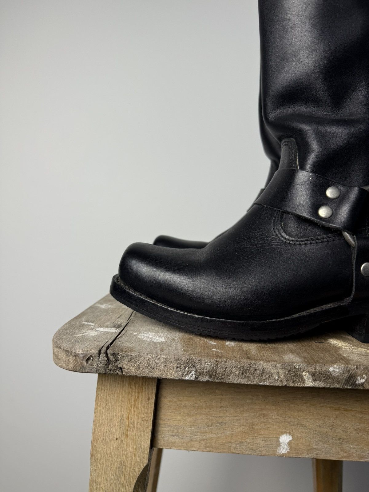 Cowboy Equipment Vintage Cowboy Black Leather Boots Spirit Motors Size US 6 / EU 39 - 6 Thumbnail