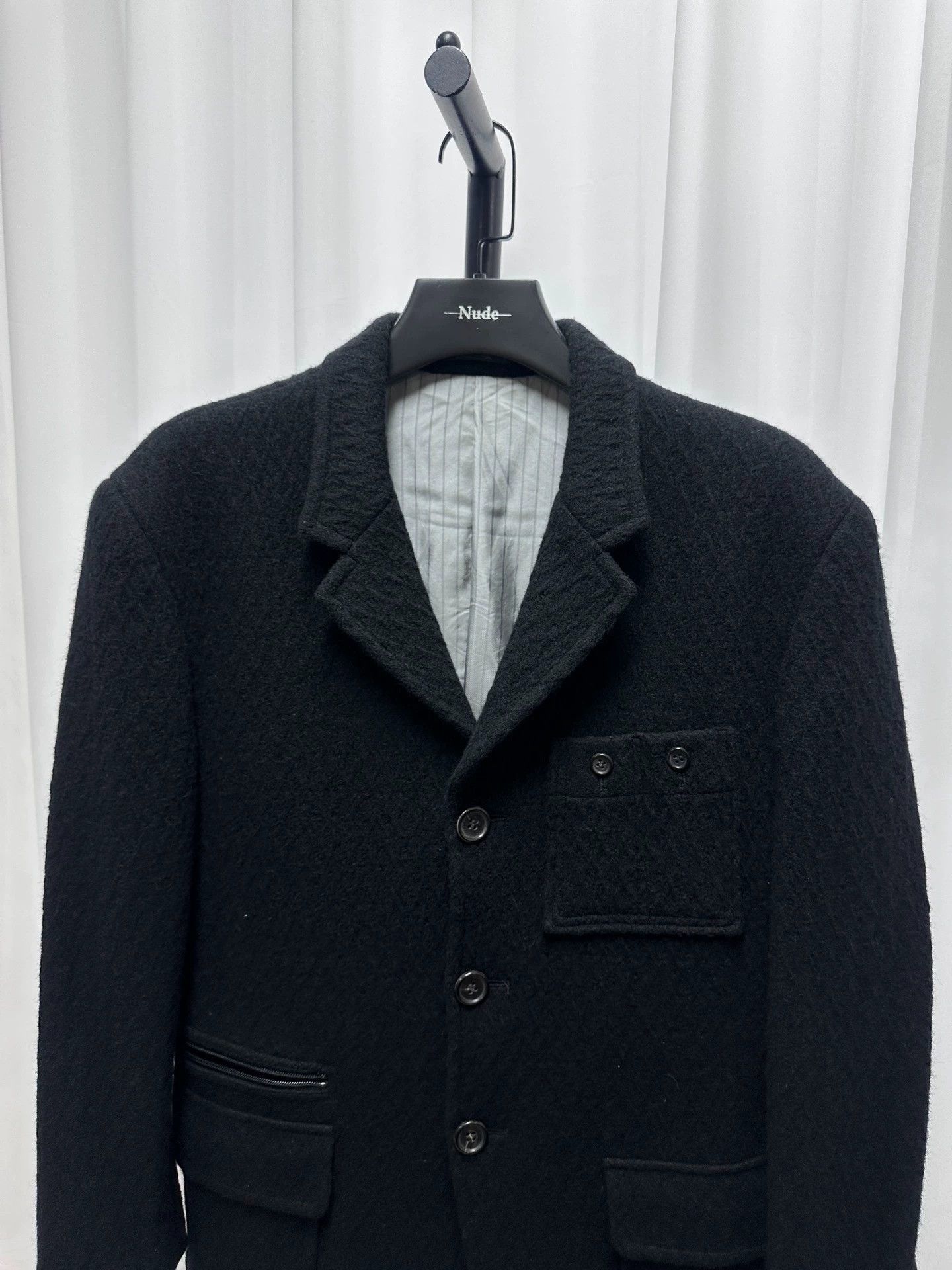 Yohji Yamamoto Yohji Yamamoto LQ Men Pkt Wool Blazer Diamond Textured Size US L / EU 52-54 / 3 - 2 Thumbnail