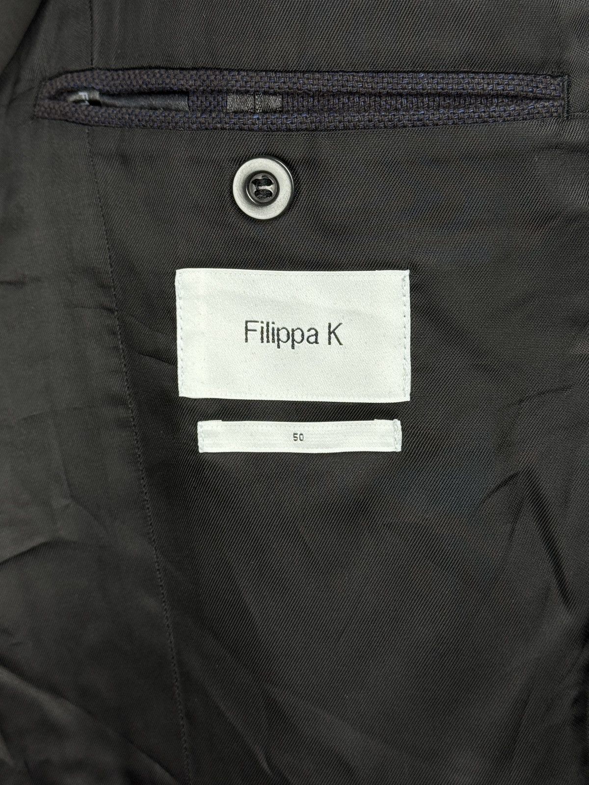 Filippa K Flippa K M. David Tuxedo Jacket Cotton Wool Leather blazer Size 40R - 8 Thumbnail