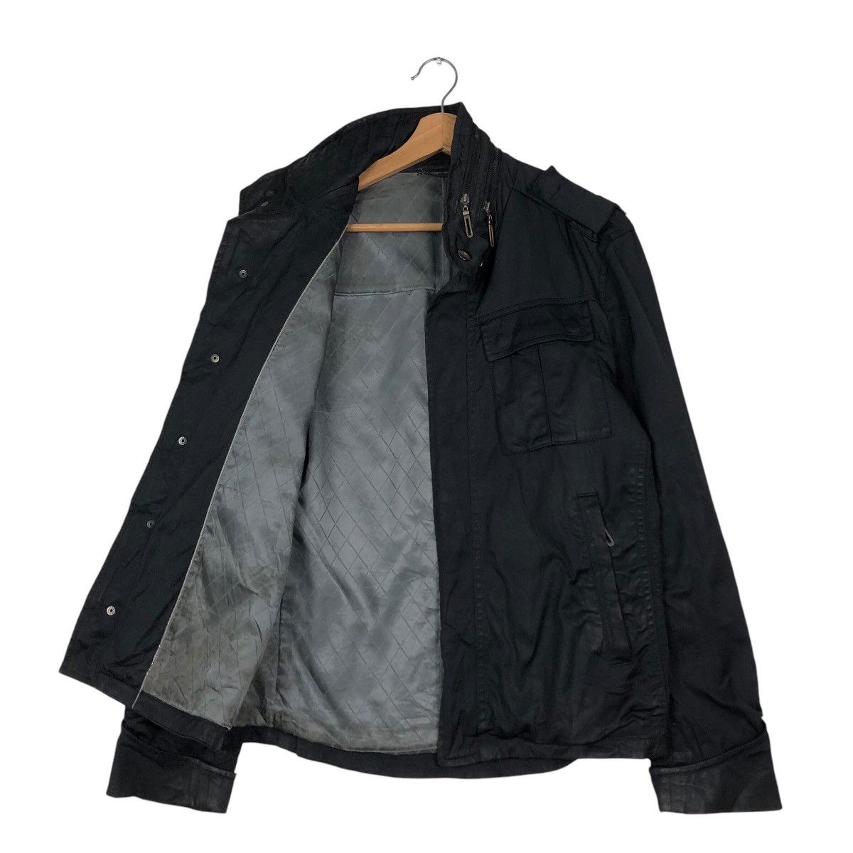 Japanese Brand 📌Vintage Biker Parachute Jacket Junmen Black Line Ginza Size US M / EU 48-50 / 2 - 12 Thumbnail