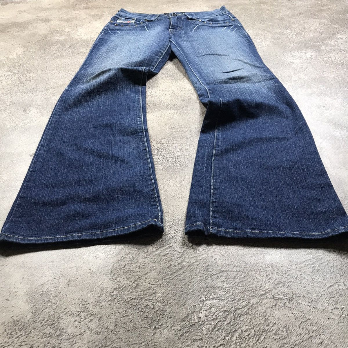 Vintage Vintage 90s Faded Distressed Baggy Wide Leg Jeans Grunge 29 Size 29" - 1 Thumbnail
