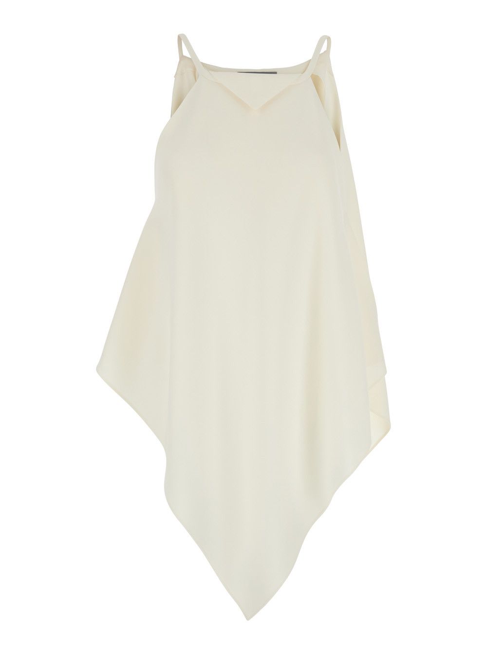 Balenciaga White Silk Blend Top with Asymmetric Design for Women Size M / US 6-8 / IT 42-44 - 1 Thumbnail
