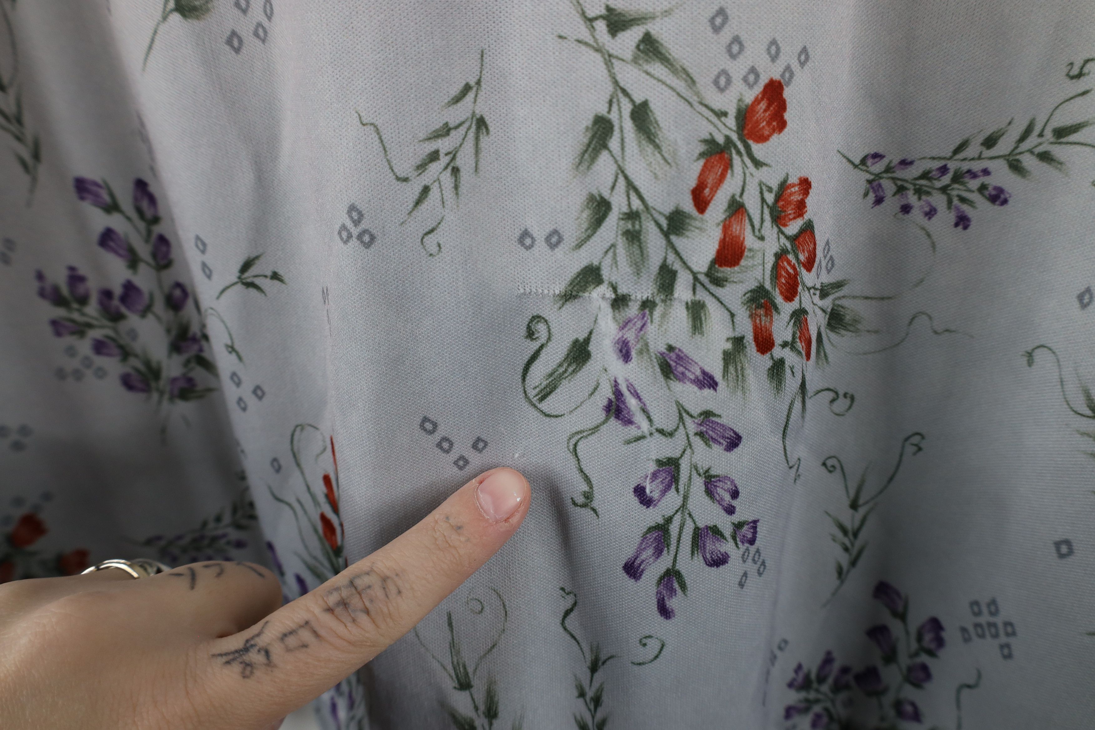 Vintage Vintage 70s Streetwear Flower Knit Button Shirt USA Size XXL / US 16-18 / IT 52-54 - 9 Thumbnail