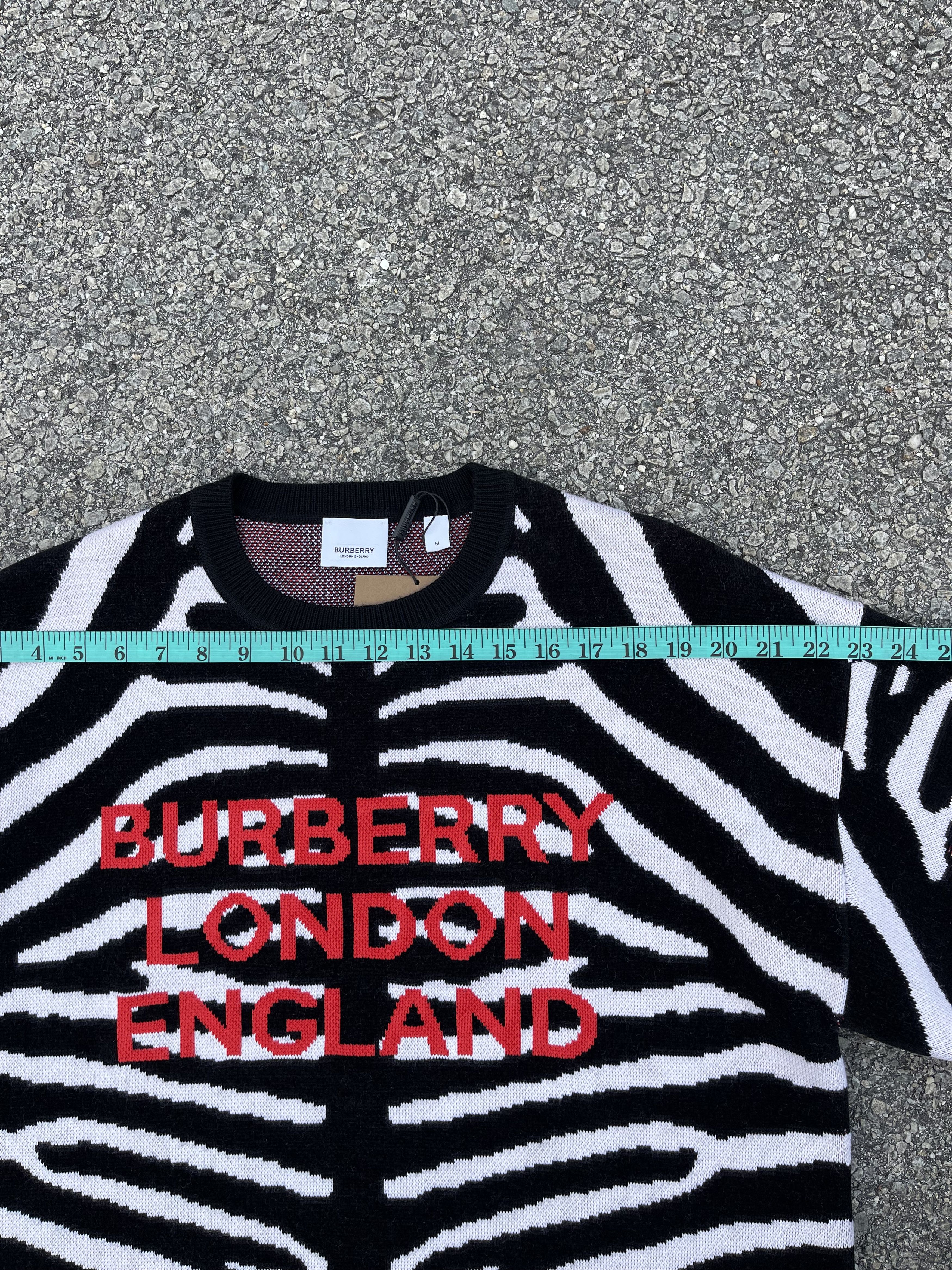 Burberry × Burberry Prorsum Burberry Mens Jennings Zebra Logo Jumper Knit Sweater Size US M / EU 48-50 / 2 - 14 Thumbnail
